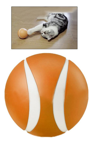 Para Bola Rodante Automática Perro Gato Naranja 9cm