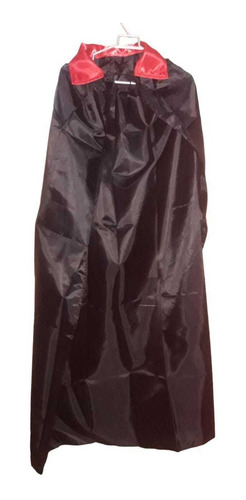 Imagen 3 de 4 de Capa Vampiro Bruja Mago Talla L Disfraz Halloween 142cm