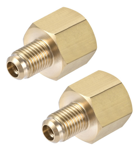 Adaptador De 2 Conectores Rosca Macho 1/4 Sae 3/8 Hembra Sae