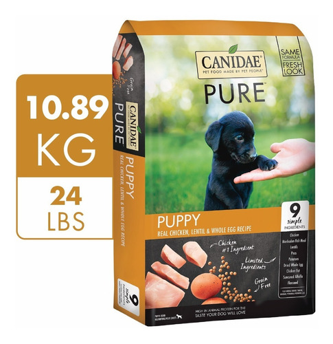 Alimento Natural Canidae Pure Receta Pollo Y Lenteja 10.8 Kg