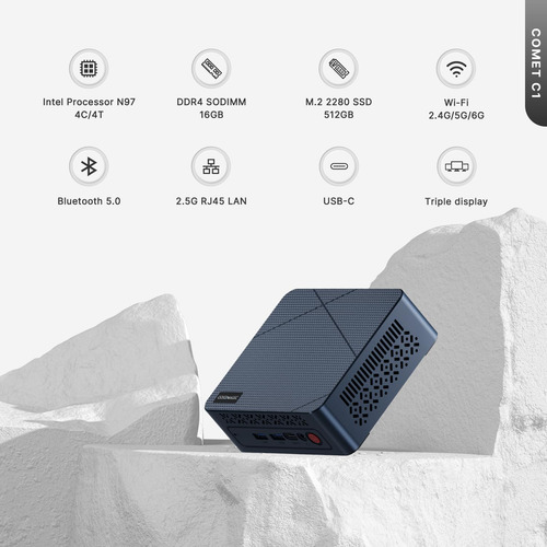 Mini Pc C1 Windows 11 Pro, 16gb Ram, 512gb Ssd, 4k Triple Mo