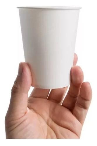 20 X Copo Copinho Papel Branco 180ml Cafe Cha Biodegradável