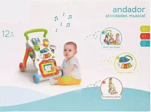 Andador Caminador Bebe Luz Sonido Set De Actividades Novedad