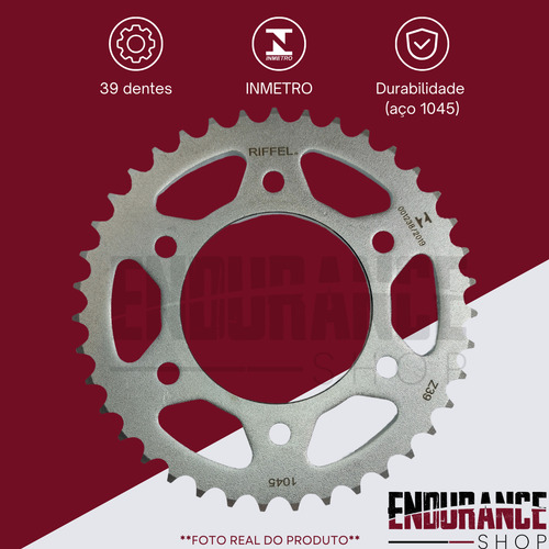 Kit Relação Riffel Factor Fazer 150 16 A 25 Retentor Ybr125