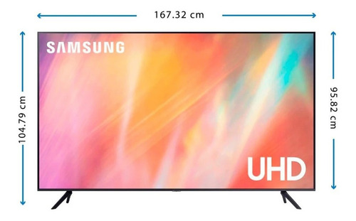 Imagen 3 de 4 de Tv Samsung 75 Pulgadas 4k Ultra Hd Smart Tv Led Un75au7000