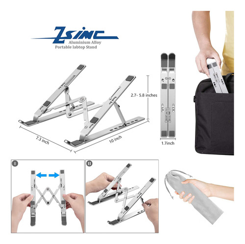 Soporte Portátil Zsimc De Aluminio Portátil Para Portátiles