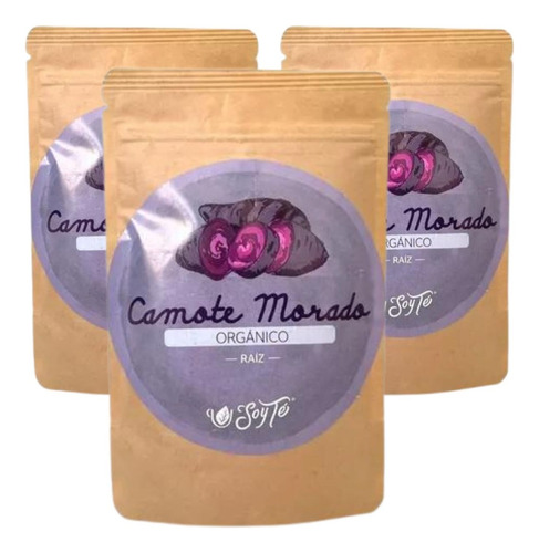 Superfoods Camote Morado/ube 3 Pack De 50g Orgánico Soy Té
