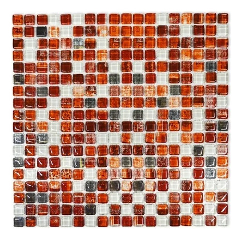 Mosaico De Vidrio India Rojo 30x30 - Piu