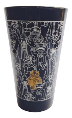 Vaso De Vidrio Negro Star Wars