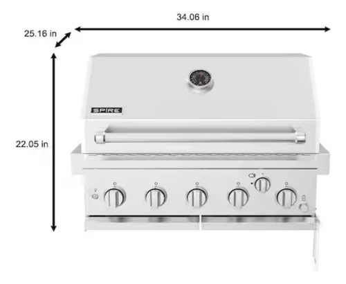 Asador De Gas Empotrable Spire