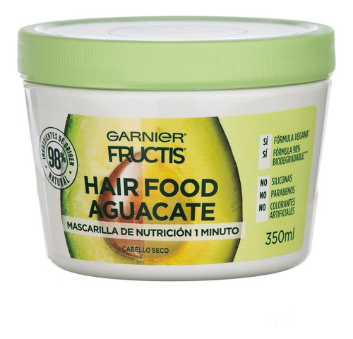 Fructis Hairfood Máscara De Nutrición Cabello Seco 350ml