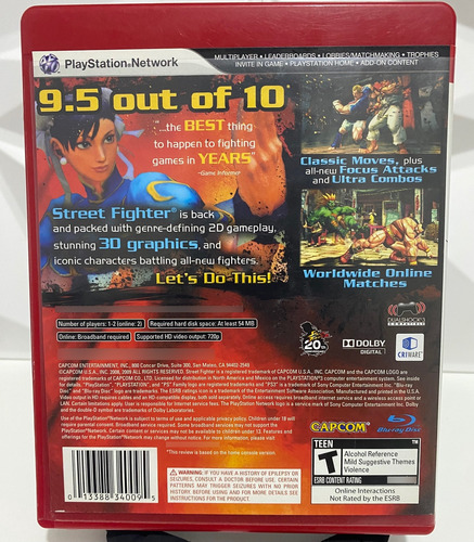 Street Fighter Iv Para Consola Playstation3 Ps3 (Usado)