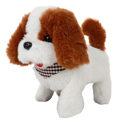 Cachorro Eléctrico De Peluche Con Pilas, Café Y Café Y