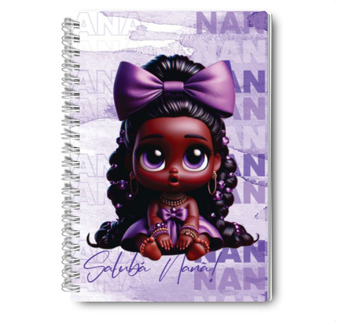 Caderno Capa Dura A5 100 Folhas Pautado Orixás Iemanjá Oxala