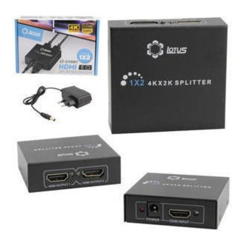 Imagem 1 de 1 de Splitter Divisor Hdmi 1 Entrada 2 Saídas Full Hd 3d Lotus L