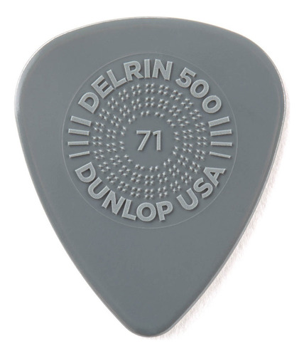Pack X 18 Puas Jim Dunlop 450r.71 Primegrip Delrin 500 0.71 Color Gris oscuro Tamaño Mediano