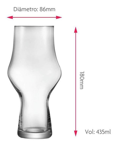 Jogo Copo Cerveja Taça Cerveja Beer Sommelier Clara Conjunto