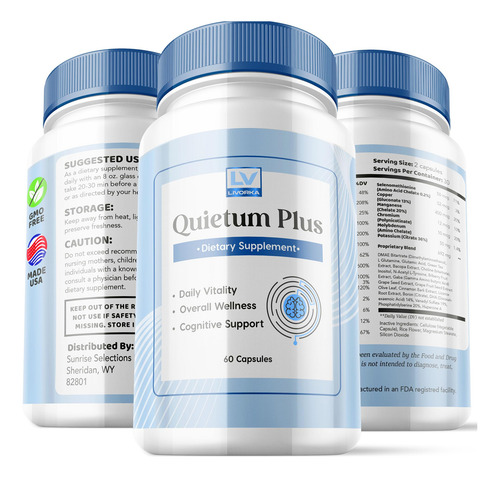 Suplemento Livorka Quietum Plus 300 Cápsulas Por 150 Dias