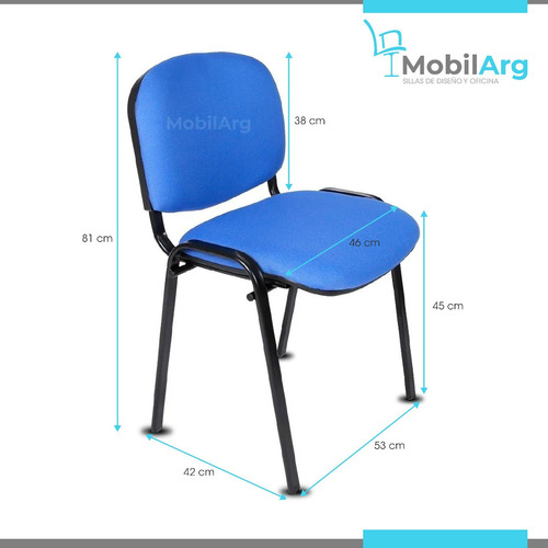 Imagen 3 de 6 de Silla Fija Tapizada Apilabe Oficina Salas De Espera Salon Consultorio - Oferta Limitada Fabrica C/garantia