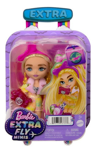 Barbie Extra Fly Minis Muñeca De Viaje Con Moda Safari Hpt56