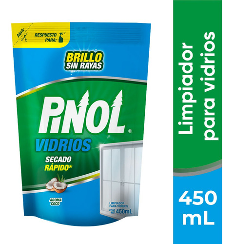 Pinol Poder Vidrios Y Superficies Pouche 450ml