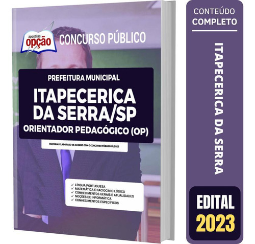 Apostila Itapecerica Da Serra Sp Orientador Pedagógico (op)