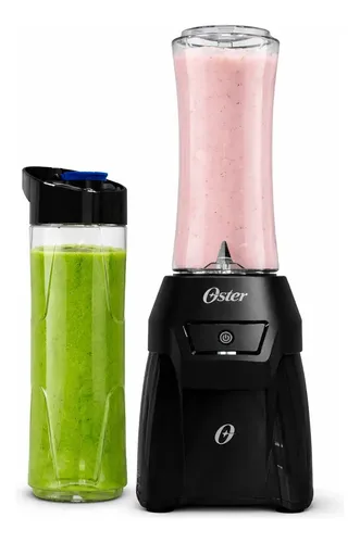 LIQUIDIFICADOR OSTER BLENDER TO GO PORTÁTIL 700W 110V + 2 JARRAS DE 500ML ULTRARRESISTENTE COM SOBRETAMPA PRETO 127V