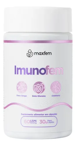 Maxfem Imunofem Cápsulas Saúde Íntima Feminino 60 Unidades