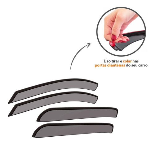 Kit Calha Chuva Defletor 4 Portas Toyota Corolla - Tg Poli