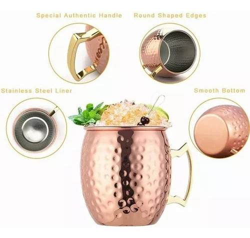 Vaso Jarra Mug De Cobre Premium Coctel Tragos Barra Bar