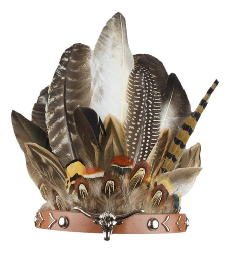 Q Diadema De Plumas Indias Para Hombres Y Mujeres, 55 A 60cm