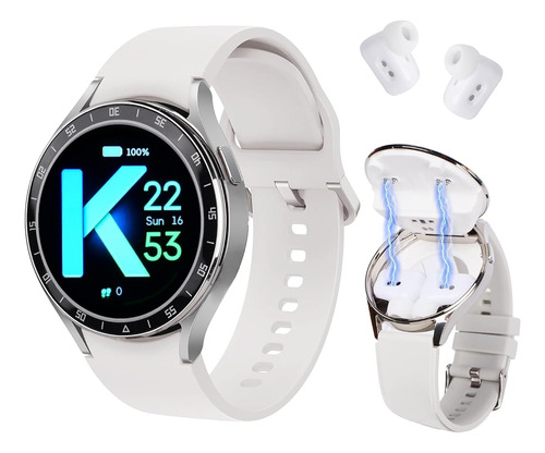 Smart Watch Reloj Inteligente + Audifonos Bluetooth 2 En 1