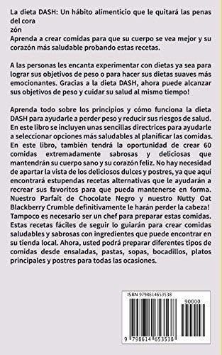 Dieta Dash Las 60 Mejores Recetas Faciles Y..., de EVANS, Mark. Editorial Independently Published en español