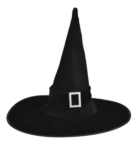 Sombrero De Bruja Negro Con Hebilla Disfraz Halloween