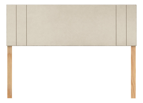 Cabecera Matrimonial Dotico Raya Lateral 3 En 1 Moderna Color Lino Natural