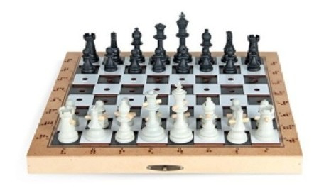 Imagem 2 de 2 de Jogo De Xadrez Tátil Adaptado