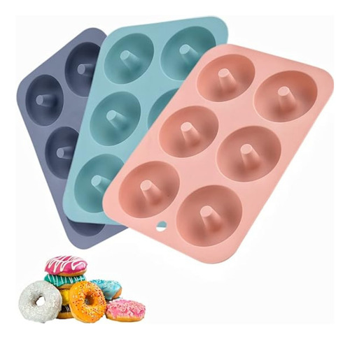 Molde Flexible De Silicona Para Donas Pancake Muffins