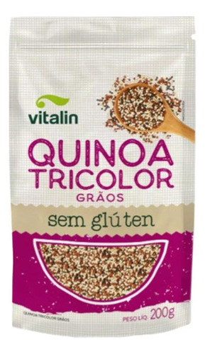 Kit 6x: Quinoa Tricolor Em Grãos Sem Glúten Vitalin 200g