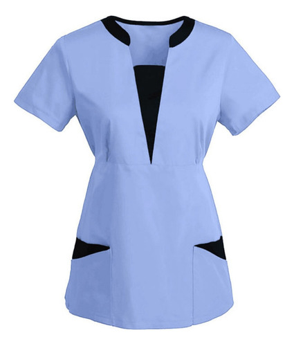 Uniforme De Enfermería Para Mujer, Blusas De Manga Corta Con