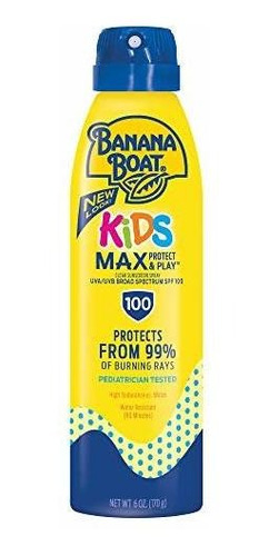 Protector Solar En Spray Banana Boat Kids Spf 100, 6 Oz
