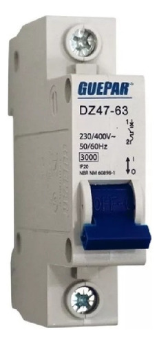 Disjuntor Monofásico Monopolar Din 32 Amperes Guepar