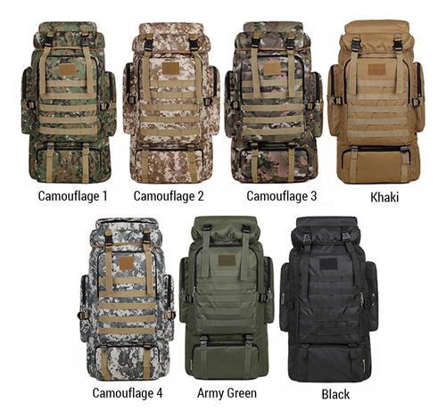 Zh Mochila De Lona De Gran Capacidad Para Senderismo Y