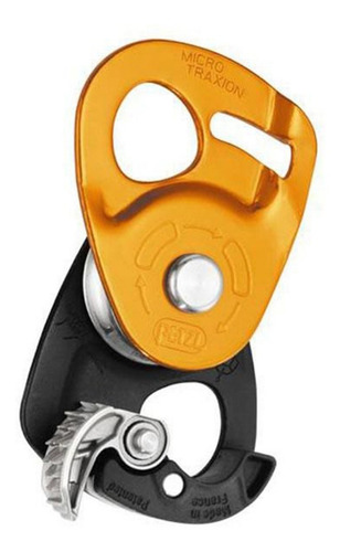 Polea Micro Traxion Bloqueadora Ultraligera Amarillo Petzl
