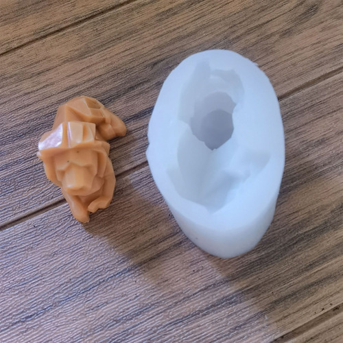 Molde De Silicona Con Forma De León Hecho A Mano Para Fondan