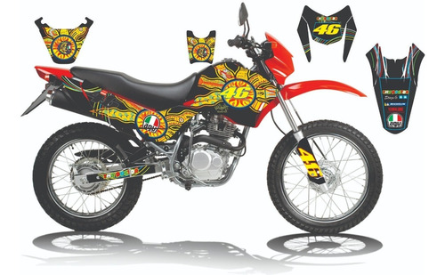 Calcos Honda  Xr 150 Diseño  Especial Competicion 