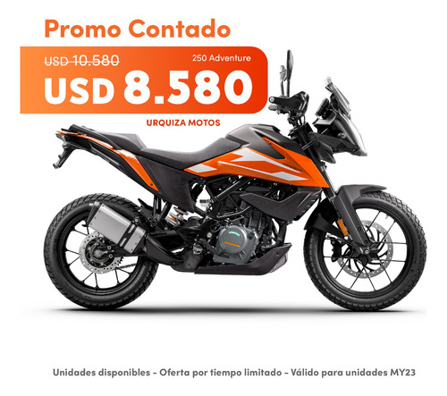 Moto Adventure 250 Ktm 2024 Urquiza Motos Promo Contado!!