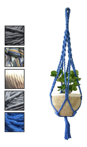 Hamaca De Macrame Boho Para Macetas M2