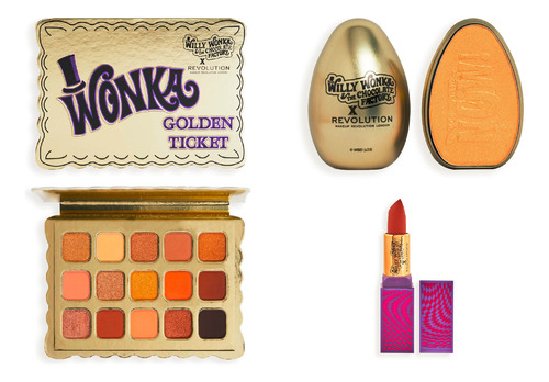 Revolution X Willy Wonka Paleta De Sombras+iluminadir+labial