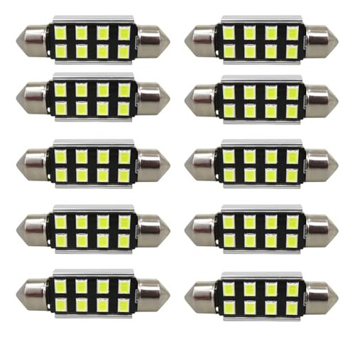 Wljh 10pcs 36mm Festoon Led 3030 Chipsets De3425 3021 6418 C