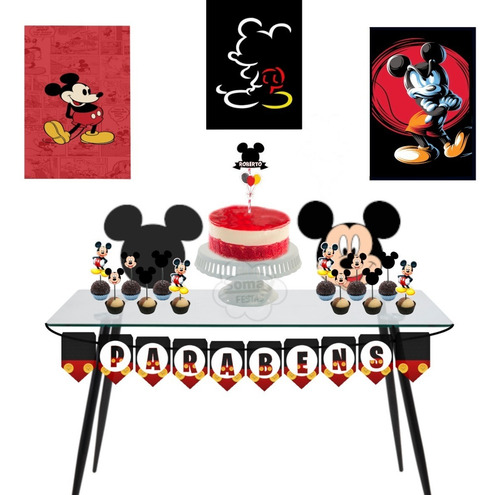 Kit Festa - Só Um Bolinho - Mickey Mouse - A3